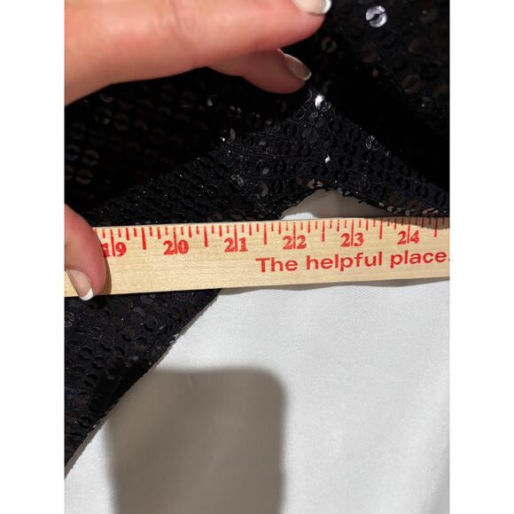 Free Press Black Sequins Sexy Mini Party‎ Dress Crisscross Sz M Cocktail formal - Picture 6 of 7